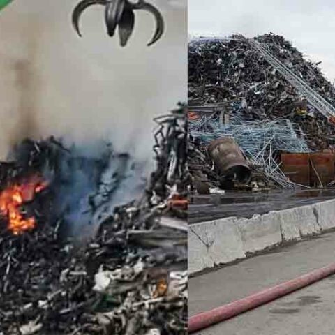 Newark firefighters respond to scrapyard junkpile fire - photo licensed by shore news network.