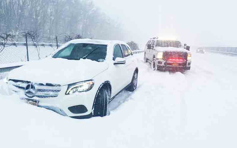 Suffolk County Police asking residents to stay off the roads as blizzard conditions continue