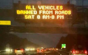 Travel ban on rhode island state roadways saturday