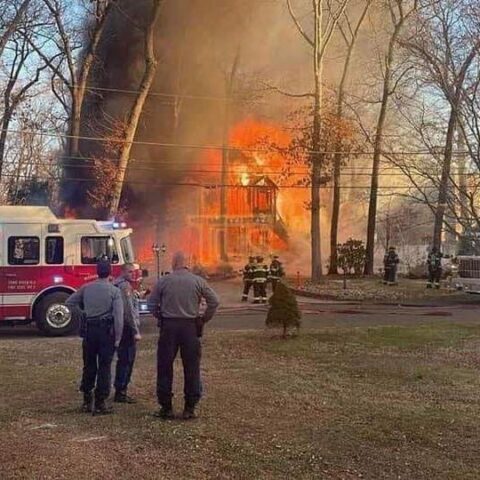 Firefighters injured, dog perished in morning toms river blaze - photo licensed by shore news network.