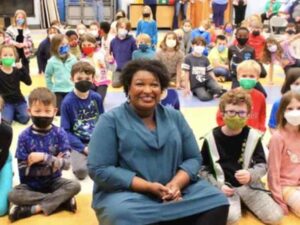 Stacey abrams not wearing a facemask with school children is an example of why american parents are lashing out and rebelling against the left