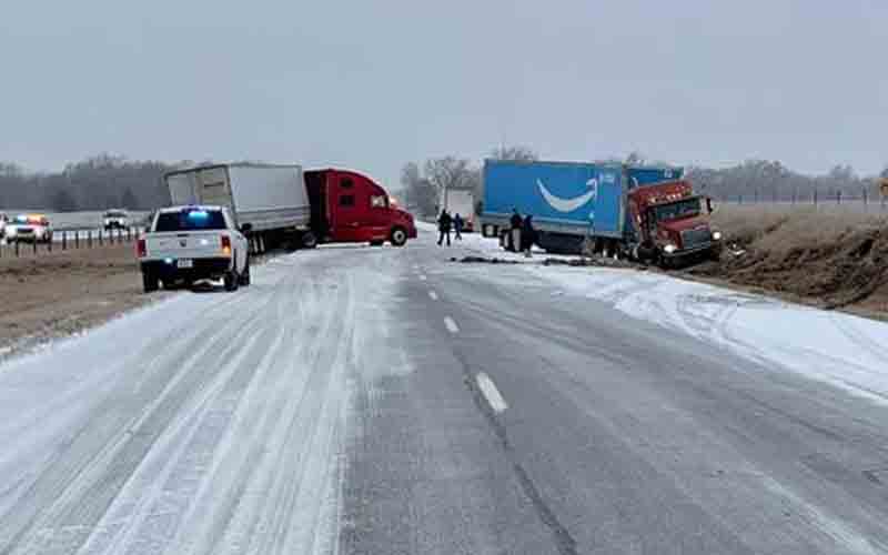 Your Amazon shipment is running late: Amazon truck involved in crash on I-74