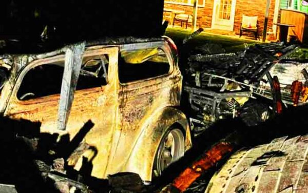 RC car battery sparks fire that burned down Lakehurst detached garage and destroyed a real car stored inside it