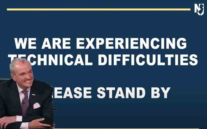 Murphy press conference experienced technical difficulties when governor press on abuse of executive powers