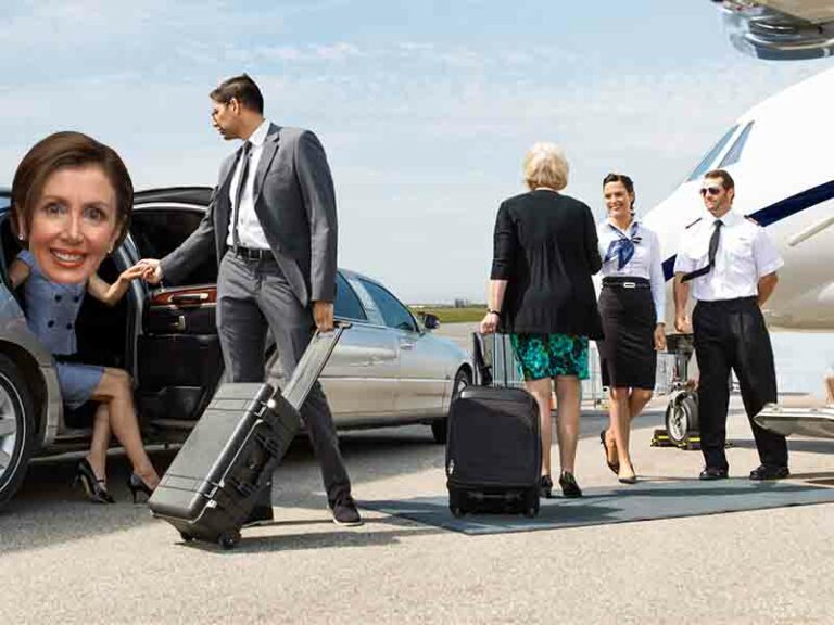 Climate warrior nancy pelosi spent half a million dollars on private jets - photo licensed by shore news network.