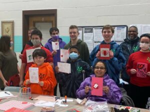 Toms river school students deliver valentine's day cards to veterans