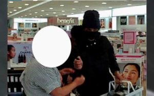 Valentines Day shop lifter takes basket of perfume pepper sprays Ulta Beauty store employee