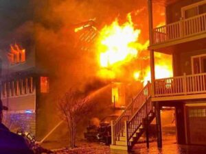 Ortley beach vehicle fire spread to damage three homes toms river fire bureau reports