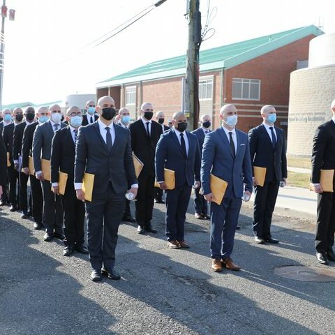 New jersey state police recruits arrive in sea girt for training - photo licensed by shore news network.