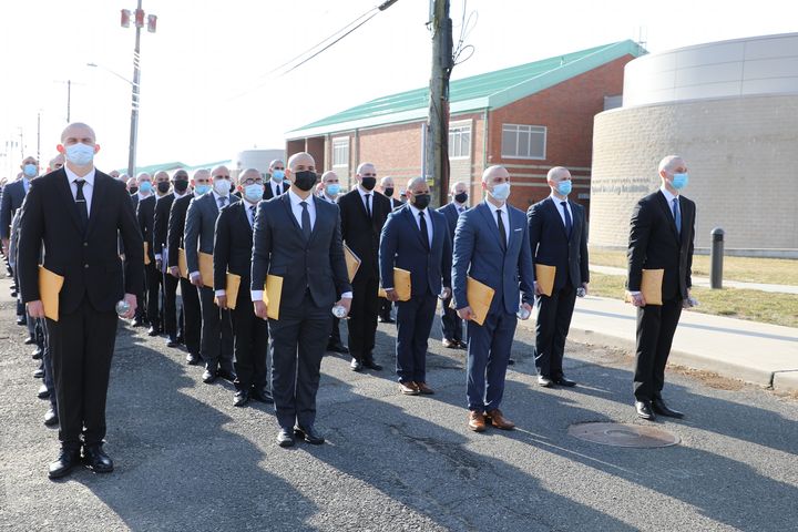 New Jersey State Police Recruits Arrive in Sea Girt for Training