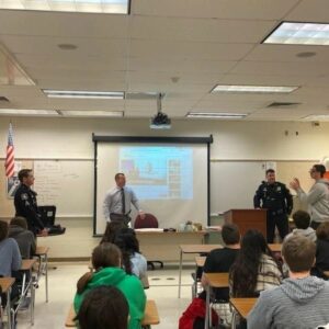 Wall police talk to junior class about dangers of driving under the influence - photo licensed by shore news network.