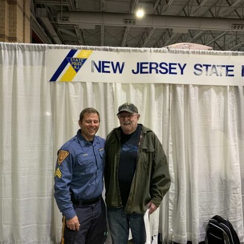 State trooper reunites with man saved after falling overboard in boating incident - photo licensed by shore news network.