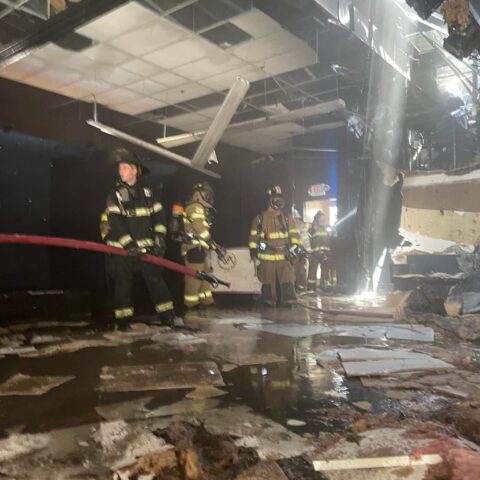 Fire damages auditorium at holy cross lutheran church in toms river - photo licensed by shore news network.