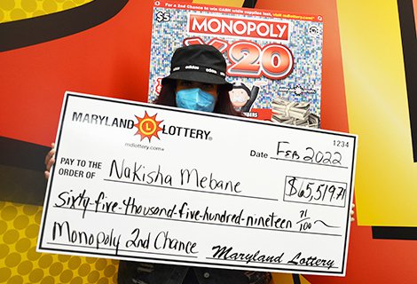 Prince George's County Woman Wins $65K on Monopoly Second Chance