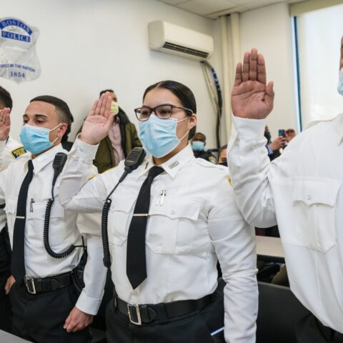 Boston police cadets graduate in ceremony at hyde park - photo licensed by shore news network.