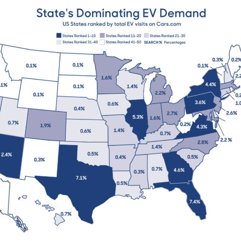 Cars. Com reports ev searches are up 173% this month, but record-high gas prices aren't yet enough for mass-market adoption - photo licensed by shore news network.