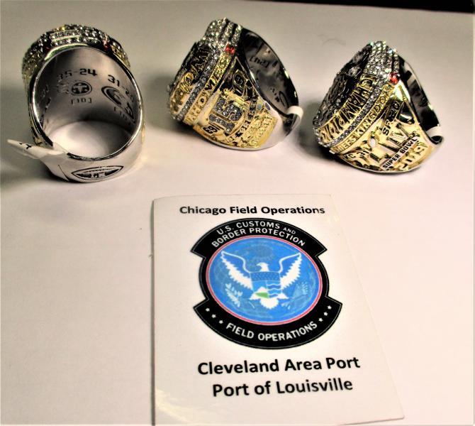 CBP Officers in Louisville Intercept 230 Counterfeit MLB, NBA, and NFL Championship Rings Rings