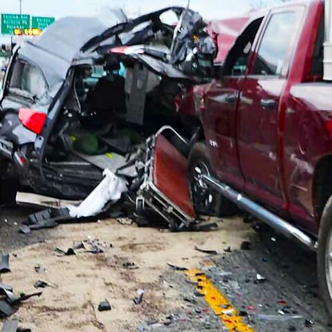 Body ejected from hearse after collision with horse trailer in paramus - photo licensed by shore news network.