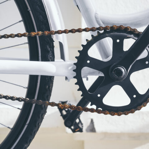 Bicyclist on crack charges brick police officers responding to complaint - photo licensed by shore news network.