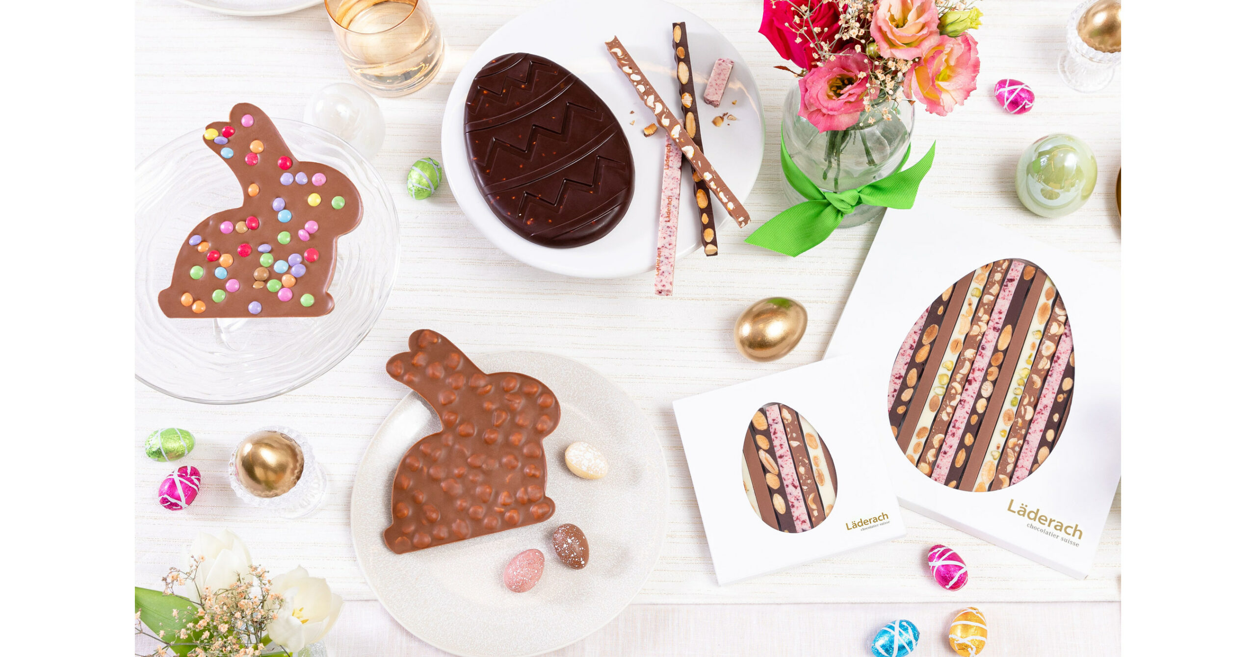 Läderach Releases Limited Edition Premium Fresh Chocolate Bunnies, Eggs, and Colorful FrischSchoggi™ For Spring and Easter