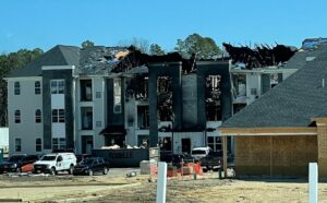 Fire breaks out in jackson at new apartment complex under construction