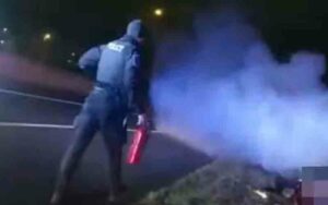 Montgomery county police rescue driver from burning vehicle