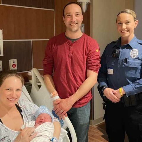 New jersey cop delivers beautiful baby boy during call for help - photo licensed by shore news network.