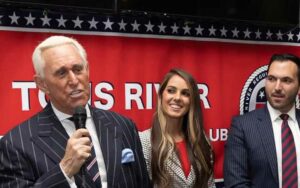 Roger stone rails "woke" new york police department, says blm can kiss his a-- at toms river town hall