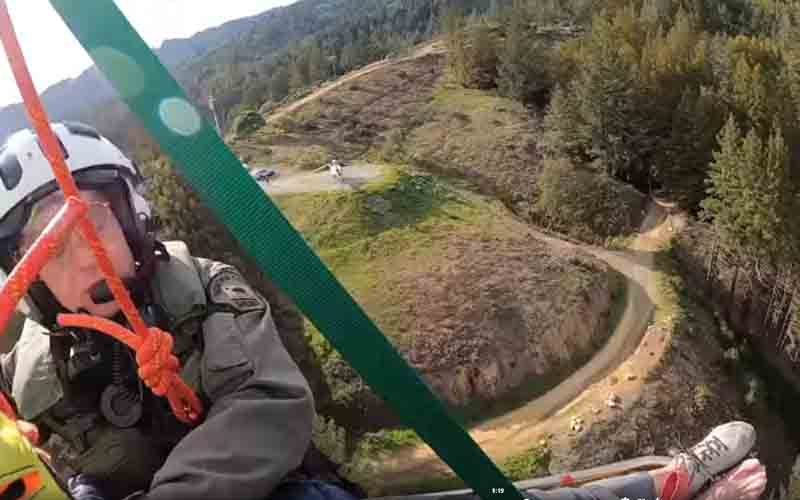 Sonoma Sheriff's Office Uses Helicopter to Rescue Distressed Elderly Patient After Falling into Ravine