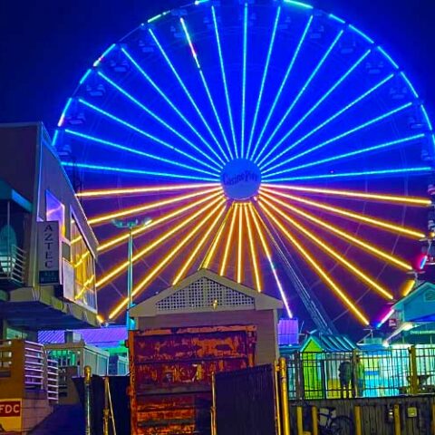 Jersey shore ferris wheel lights up in support of ukraine - photo licensed by shore news network.