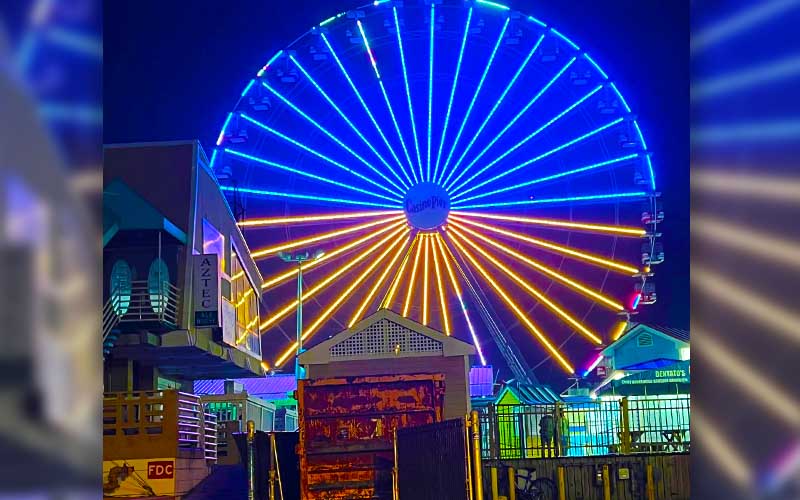 Jersey Shore Ferris Wheel Lights Up In Support of Ukraine