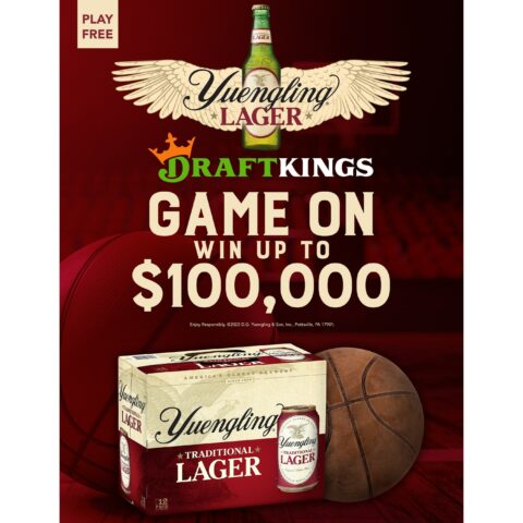 Yuengling and draftkings team up again to launch custom college basketball contest series - photo licensed by shore news network.