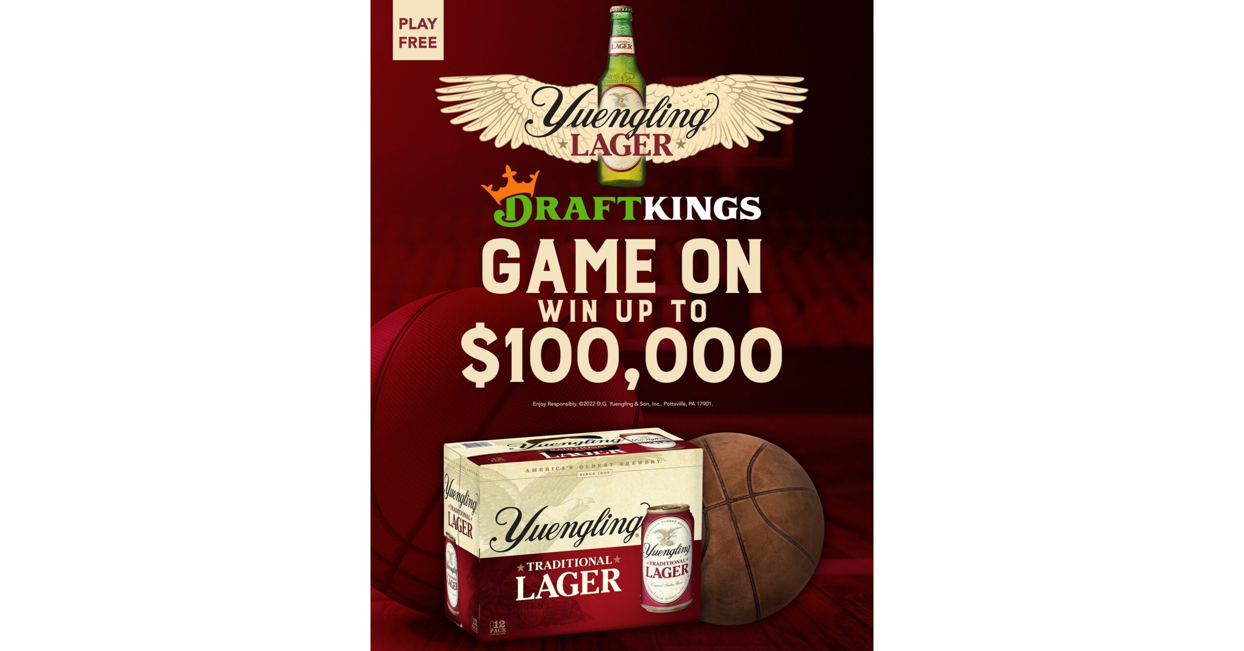 Yuengling and DraftKings Team Up Again to Launch Custom College Basketball Contest Series