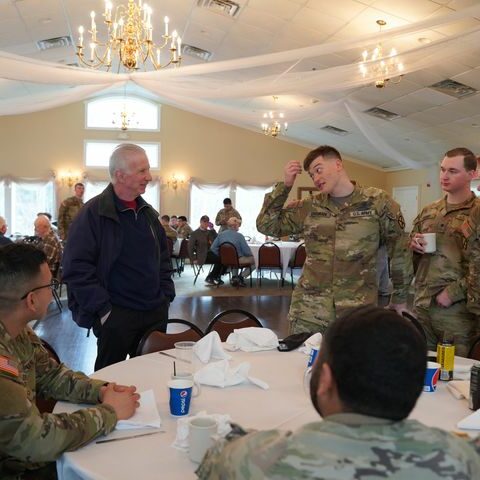 D. A. Walsh joins veterans at legion event 80th anniversary of bataan death march - photo licensed by shore news network.