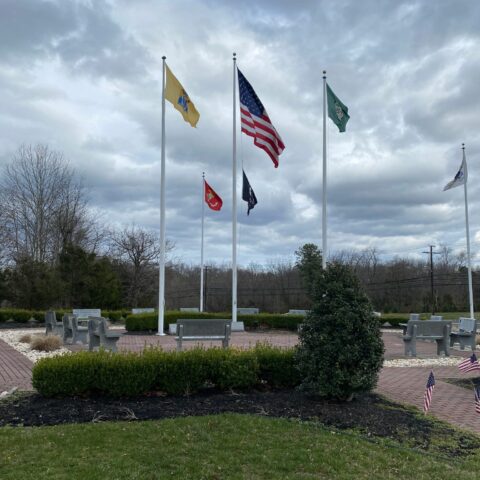 Teen vandals damage jackson veterans memorial - photo licensed by shore news network.