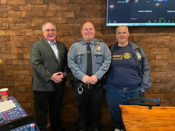 Robbinsville Police Lt. Inducted into Rotary Club
