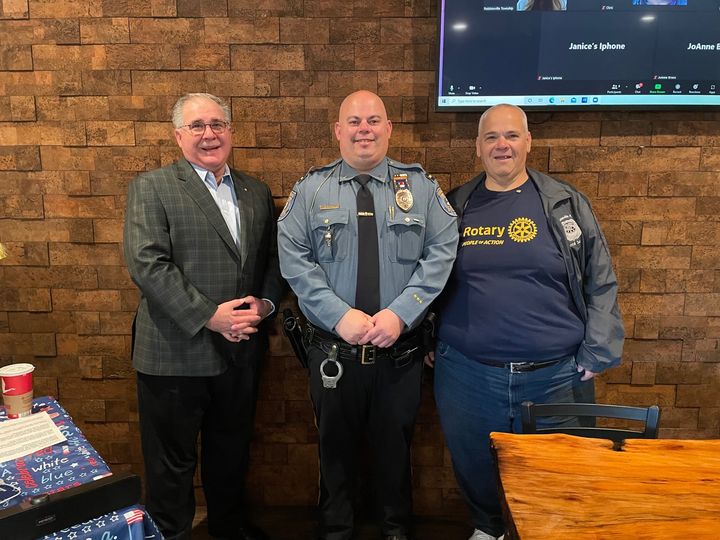 Robbinsville Police Lt. Inducted into Rotary Club