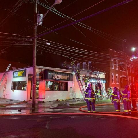 Perth amboy subway restaurant burned during early morning fire - photo licensed by shore news network.