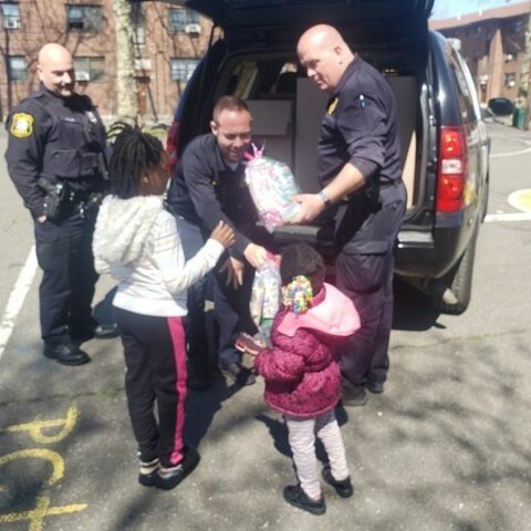 Newark police deliver easter joy to local children - photo licensed by shore news network.