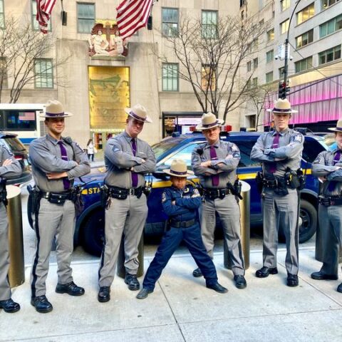 Child with cancer sworn in as nypd officer, his 387th department - photo licensed by shore news network.