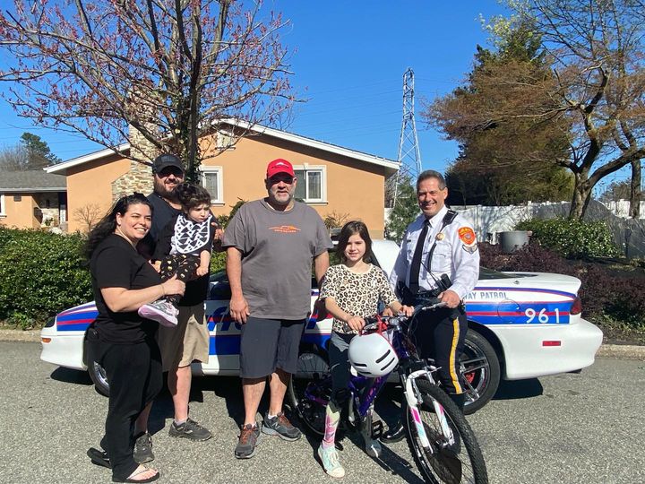 Suffolk County Police, Bikes for America Gives Bike to Sister of Near-Fatal Drowning Victim