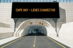 Is there a tunnel being built to link jersey shore, cape may to delaware?