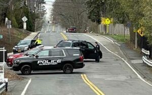 Roads closed as propane tank damaged during construction burned off