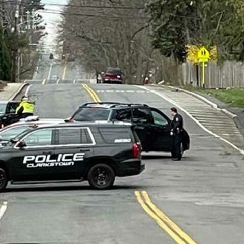 Roads closed as propane tank damaged during construction burned off - photo licensed by shore news network.