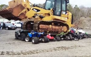 Long Island Police Crush ATVs in Show of Force Against Illegal Riding in the Streets