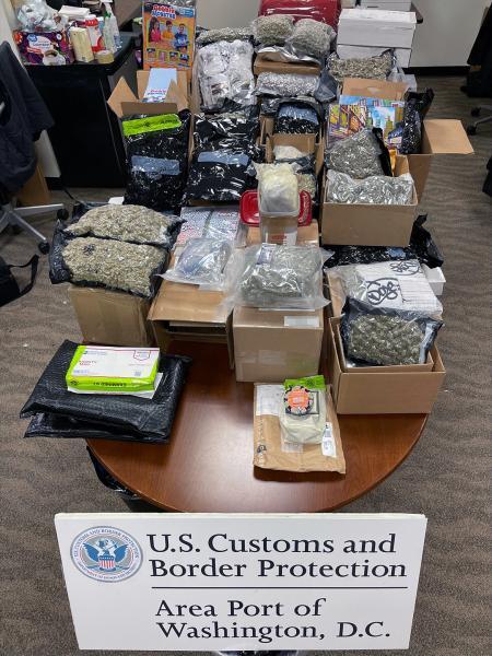 Dulles CBP Weed Seizures Crush Brits 420 Day Kush Customs and Border Protection officers at Washington Dulles International Airport seized a combined 150 pounds of marijuana across 100 separate parcels on April 16-17, 2022 that were all destined to addresses in London.
