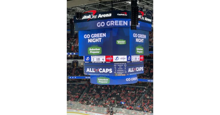 Suburban propane sponsors washington capitals go green night on april 6th - photo licensed by shore news network.
