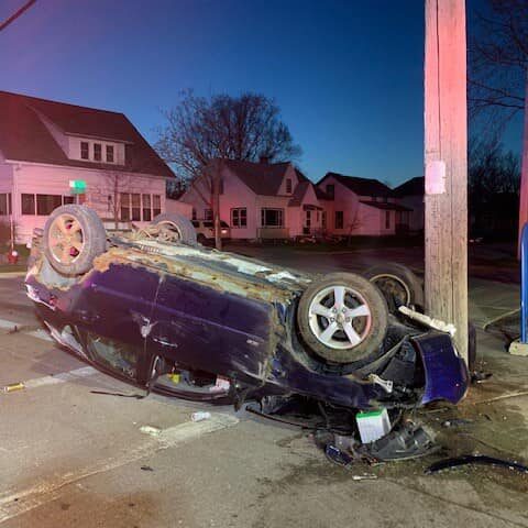 Sparta power outage caused by rollover vehicle crash - photo licensed by shore news network.