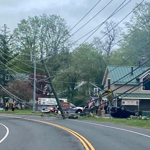 Police seeking witnesses to rollover crash in new hartford - photo licensed by shore news network.