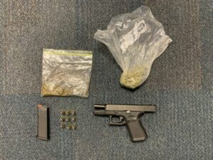 Driver charged for marijuana, gun during routine traffic stop